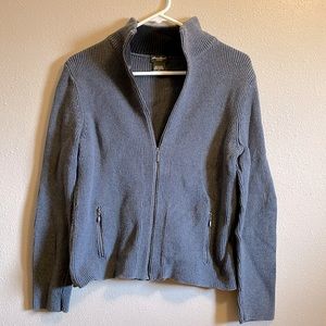 Eddie Bauer ladies heavy zip up sweater